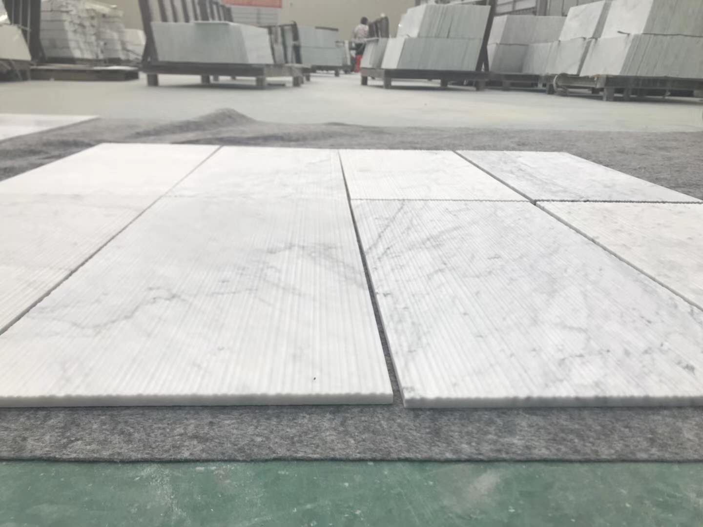 carrara white marble chiled finishing