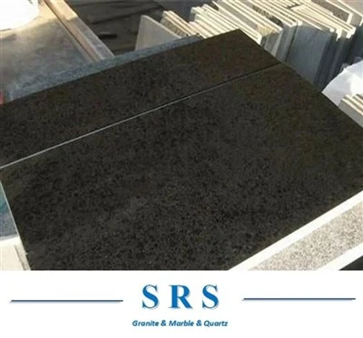 Натуральний камінь Abosulte Nero Black Granite Полірована розпалене плитка для підлоги
